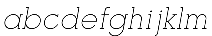 Nela Slab Extralight Italic Font LOWERCASE