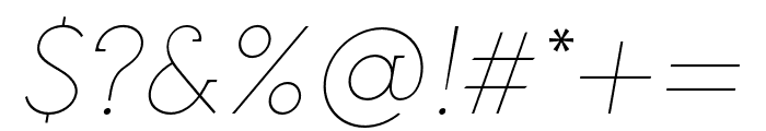 Nela Slab Thin Italic Font OTHER CHARS