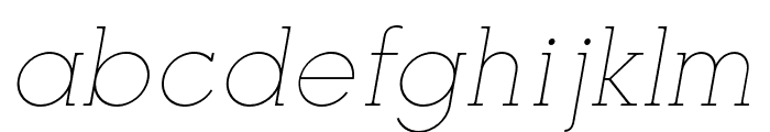 Nela Slab Thin Italic Font LOWERCASE