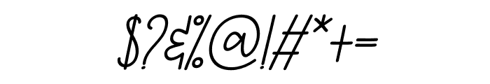 Nellisa Italic Font OTHER CHARS