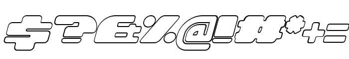 Neo-Syber Italic Outline Font OTHER CHARS