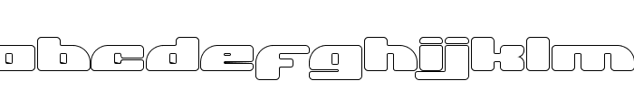 Neo-Syber Regular Outline Font LOWERCASE