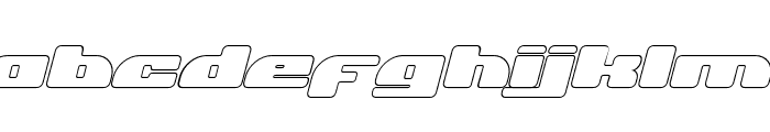 NeoSyber-ItalicOutline Font LOWERCASE