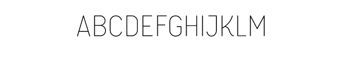 Neogloss ExtraLight Font UPPERCASE