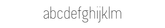 Neogloss ExtraLight Font LOWERCASE