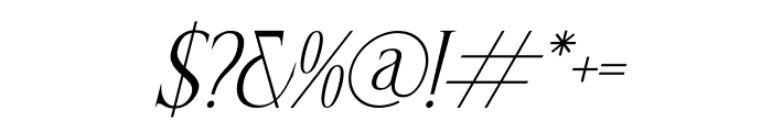 Nerhole Italic Font OTHER CHARS