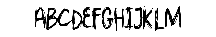 Nervous Handwriting Regular Font UPPERCASE