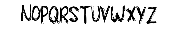 Nervous Handwriting Regular Font UPPERCASE