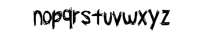 Nervous Handwriting Regular Font LOWERCASE