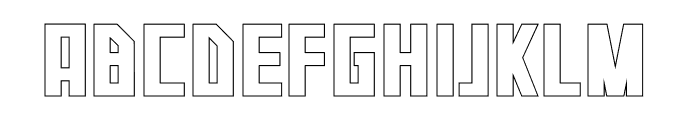 Neuborn Bold Hollow Font UPPERCASE