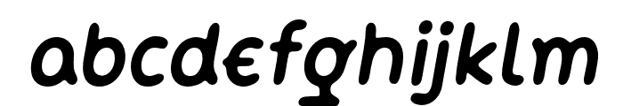 Neue Comic MediumItalic Font LOWERCASE