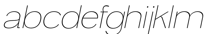 Neue Gravica Thin Italic Font LOWERCASE