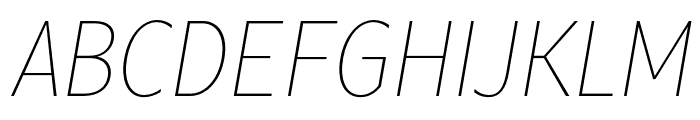 NeueRemanSans-ExtLtCondIta Font UPPERCASE