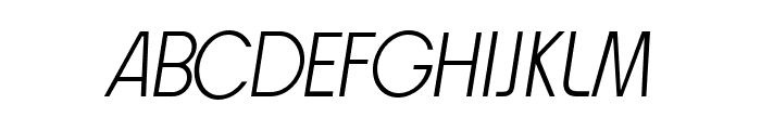 Neueral Thin Italic Font UPPERCASE