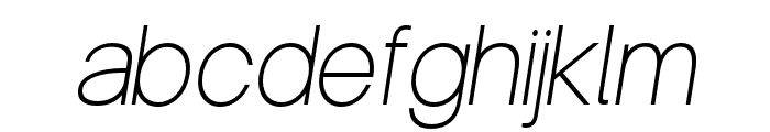 Neuvetica ExtraLight Italic Font LOWERCASE