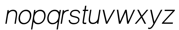Neuvetica Light Italic Font LOWERCASE