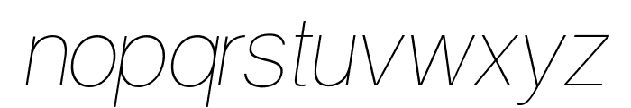 Neuvetica Thin Italic Font LOWERCASE