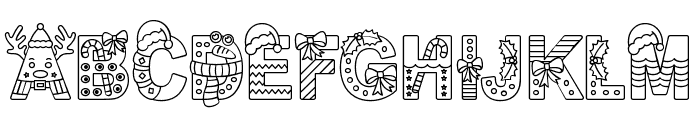 New Born Christmas Font UPPERCASE