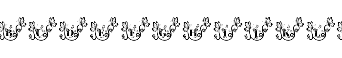 New Butterfly Garden Regular Font UPPERCASE