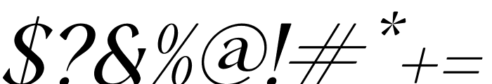 New Machiato Italic Font OTHER CHARS