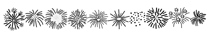 New Year Fireworks Font OTHER CHARS