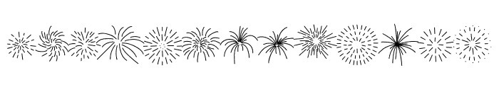 New Year Fireworks Font UPPERCASE