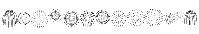 New Year Fireworks Font UPPERCASE