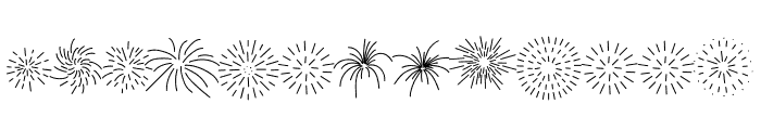 New Year Fireworks Font LOWERCASE