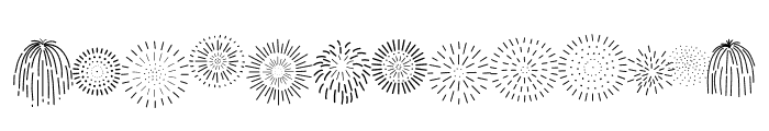 New Year Fireworks Font LOWERCASE