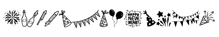 New year Party Font UPPERCASE