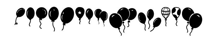 New year balloons Font UPPERCASE