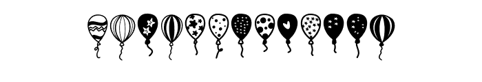 New year balloons Font UPPERCASE
