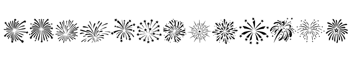 New year firework Font UPPERCASE