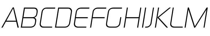 Nexatron italic light Font UPPERCASE