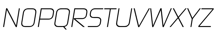 Nexatron italic light Font UPPERCASE