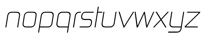 Nexatron italic light Font LOWERCASE
