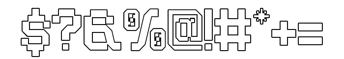 Nexmod-Outline Font OTHER CHARS
