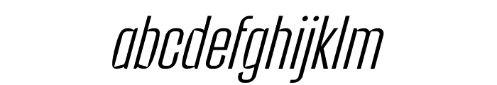 Nextrue Con Light Slant Font LOWERCASE