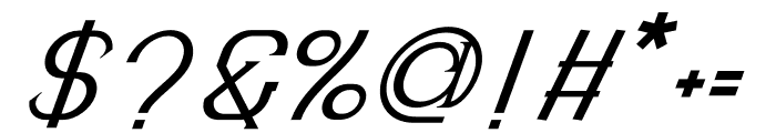 Neyagawa Italic Font OTHER CHARS