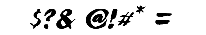 Ngabret-Italic Font OTHER CHARS