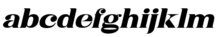 Niecher Expanded Italic Font LOWERCASE