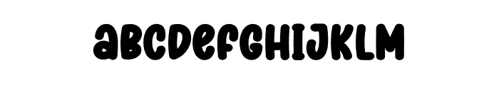 Night Balloon Font LOWERCASE