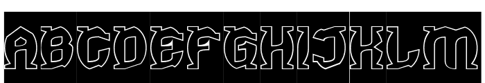 Night Creature-Hollow-Inverse Font UPPERCASE