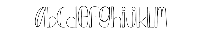 Night Dreamer - Outline Regular Font LOWERCASE