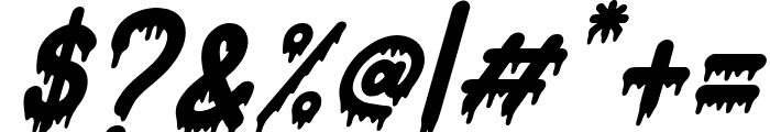 Nightmare Forest Italic Font OTHER CHARS