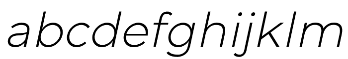 Nila Light Italic Font LOWERCASE