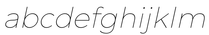 Nila Thin Italic Font LOWERCASE
