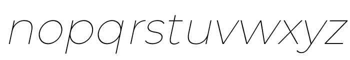 Nila Thin Italic Font LOWERCASE