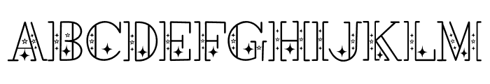 Ning stars Font UPPERCASE