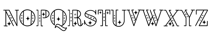 Ning stars Font UPPERCASE